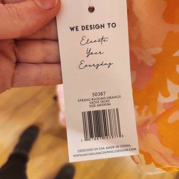 MICHELLE MCDOWELL Sadie Spring Blooms Orange 2pc Set, Size Medium - Picture 16 of 16